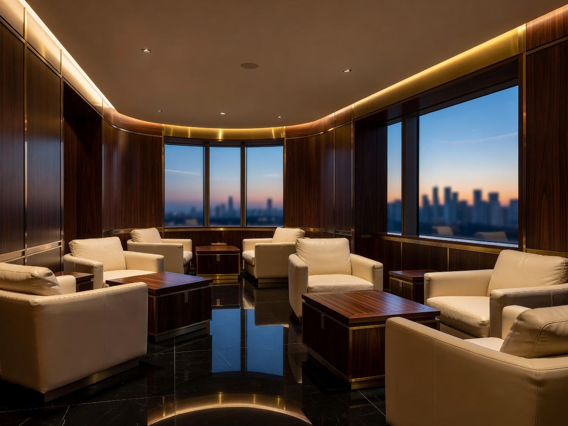 Architectural luxury interior of Gatewaystorypuls VIP cabin lounge
