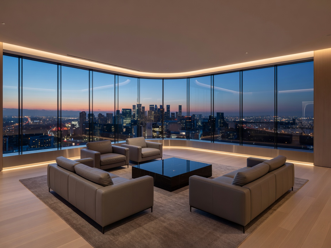 Concorde Duplex Sky Residence interior lounge with panoramic glass